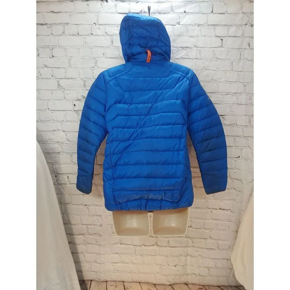 Ralph Lauren RLX 730 Boys Size M Blue/Orange LIGHTWEIGHT Puffer Jacket W/ Hood.
